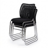 MA Martin Chrome Sled Base Stackable Meshback Visitor Chair
