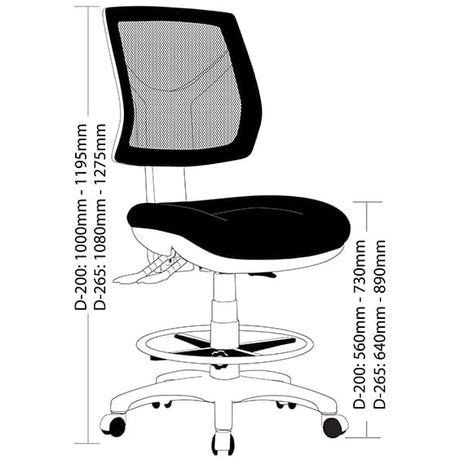ST Avoca Mesh Back Ergonomic Drafting Chair