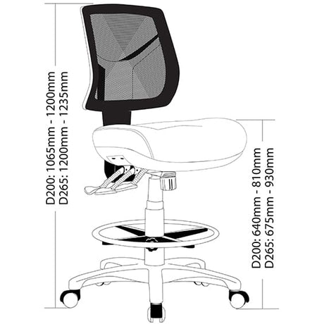ST Chelsea Mesh Back Drafting Chair