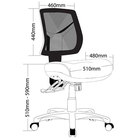 ST Chelsea Mesh Low Back Ergonomic Task Chair