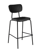 FL Tiramisu Vinyl Upholstered Black Metal Frame Hospitality Barstool