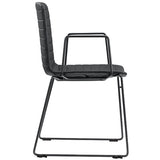 ST Mia PU Leather Upholstered Sled Base Breakout Armchair