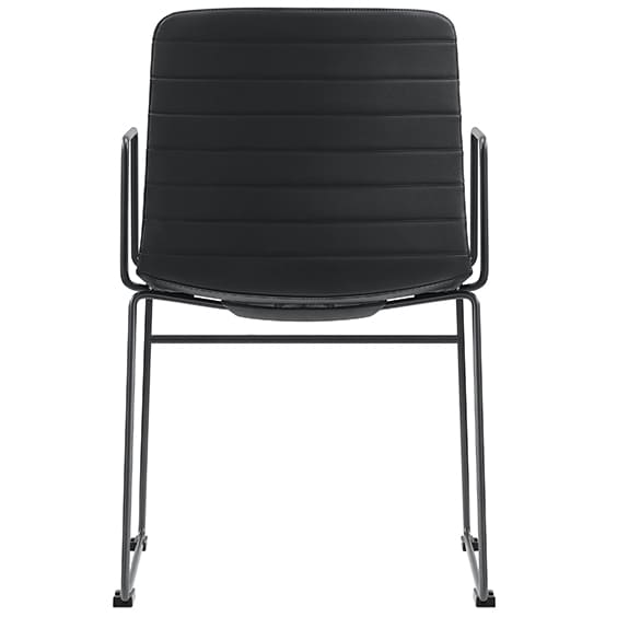 ST Mia PU Leather Upholstered Sled Base Breakout Armchair