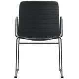 ST Mia PU Leather Upholstered Sled Base Breakout Armchair