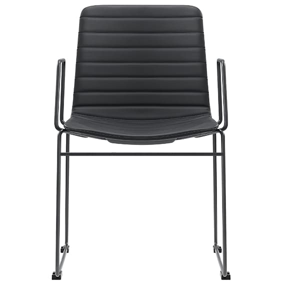 ST Mia PU Leather Upholstered Sled Base Breakout Armchair