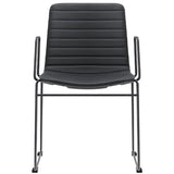 ST Mia PU Leather Upholstered Sled Base Breakout Armchair