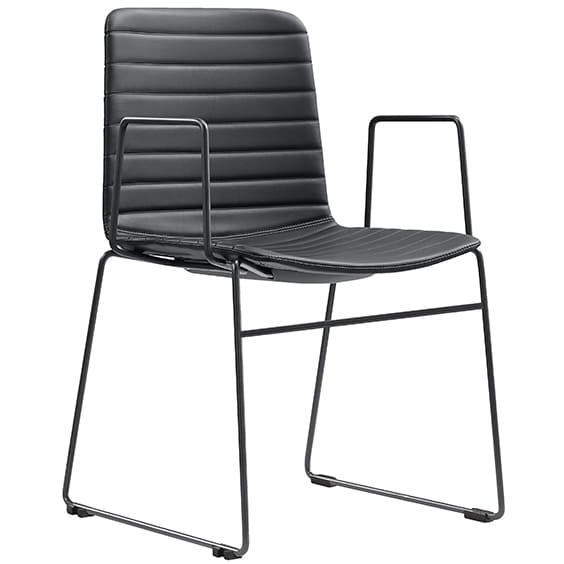 ST Mia PU Leather Upholstered Sled Base Breakout Armchair