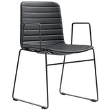 ST Mia PU Leather Upholstered Sled Base Breakout Armchair