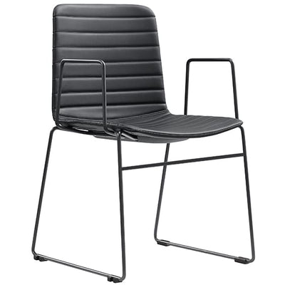 ST Mia PU Leather Upholstered Sled Base Breakout Armchair
