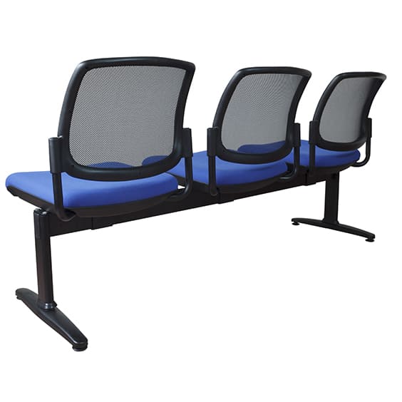 ST Maxi Mesh Back Upholstered Seat 3 Seater Beam Seating