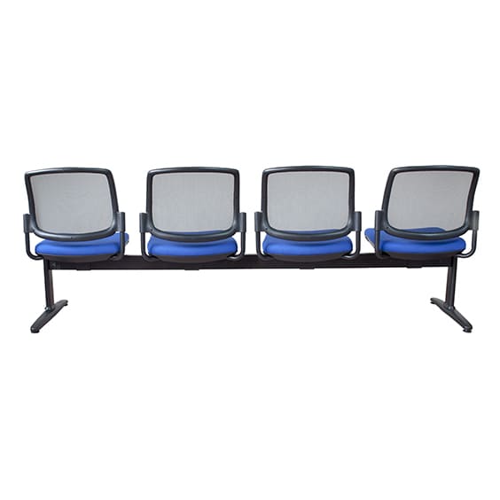 ST Maxi Meshback Upholstered Seat 4 Seater Beam Seating