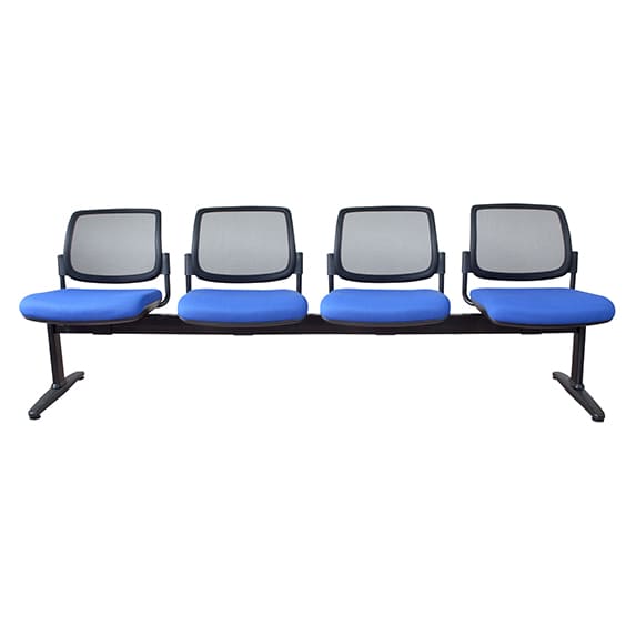 ST Maxi Meshback Upholstered Seat 4 Seater Beam Seating