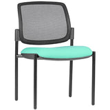 ST Maxi Black 4 Leg Upholstered Seat Mesh Back Hospitality Chair
