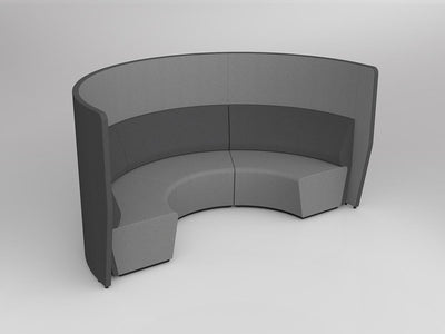 OL Motion Arc 3 Seater Reception Area Lounge with 1.4M High Privacy Wall