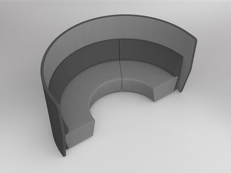 OL Motion Arc 3 Seater Reception Area Lounge with 1.4M High Privacy Wall