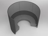 OL Motion Arc 4 Seater Reception Area Lounge with 2 Meter Privacy Wall