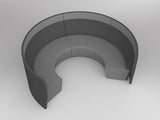 OL Motion Arc 4 Seater Reception Area Lounge with 1.1M High Privacy Wall