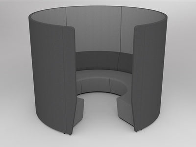 OL Motion Arc 5 Seater Reception Area Lounge with 2 Meter Privacy Wall