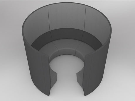 OL Motion Arc 5 Seater Reception Area Lounge with 2 Meter Privacy Wall