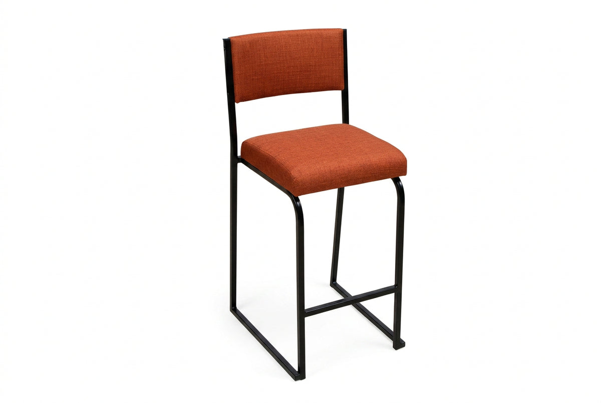MA Machinest Fabric or Vinyl Upholstered Stackable Bar Stool