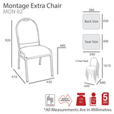 MA Montage Extra Fabric or Vinyl Upholstered Stackable Multi Use Chair