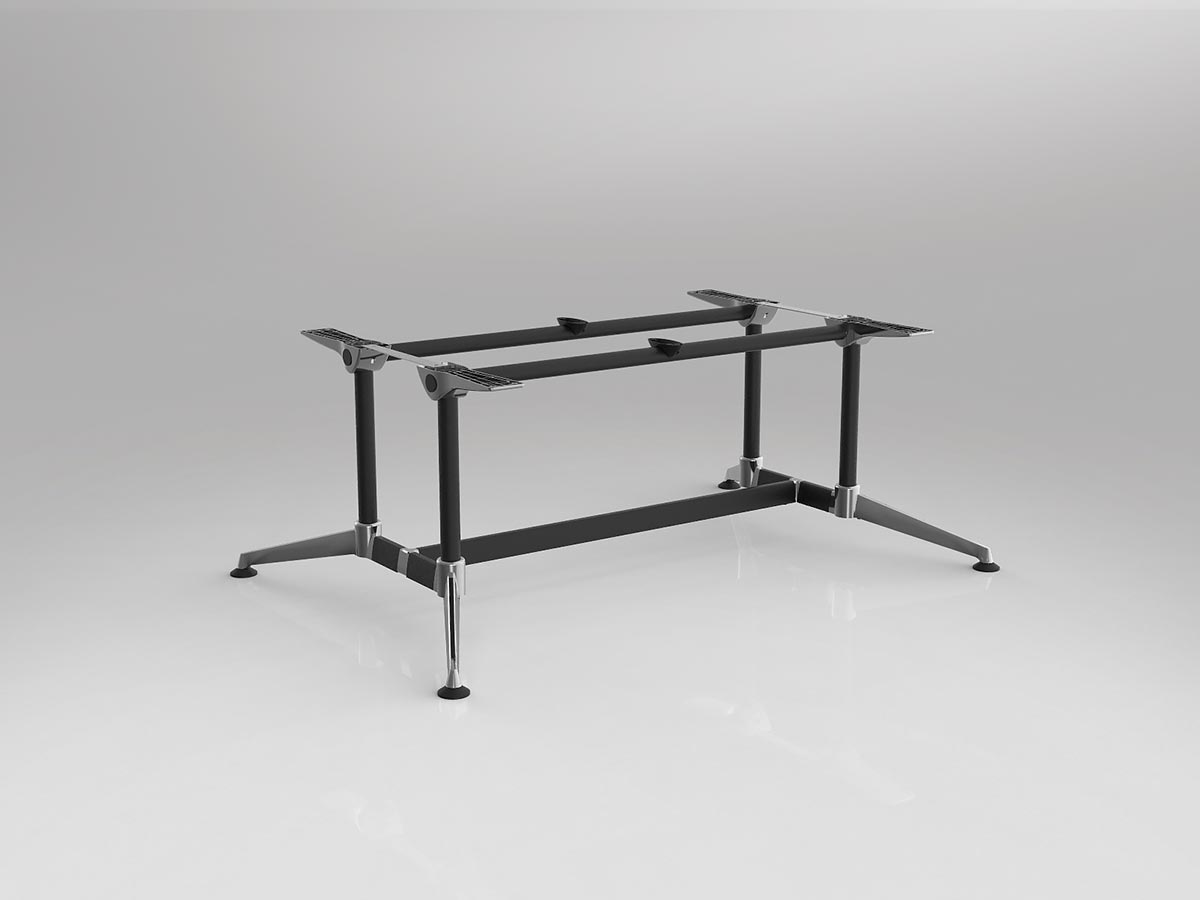 OL Modulus Meeting Table Twin Post Single Span Frame