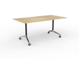 OL Modulus Castor Leg Meeting Table – Oak Top