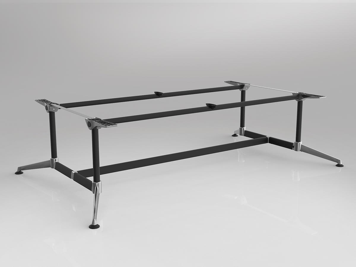 OL Modulus Meeting Table Twin Post Single Span Frame