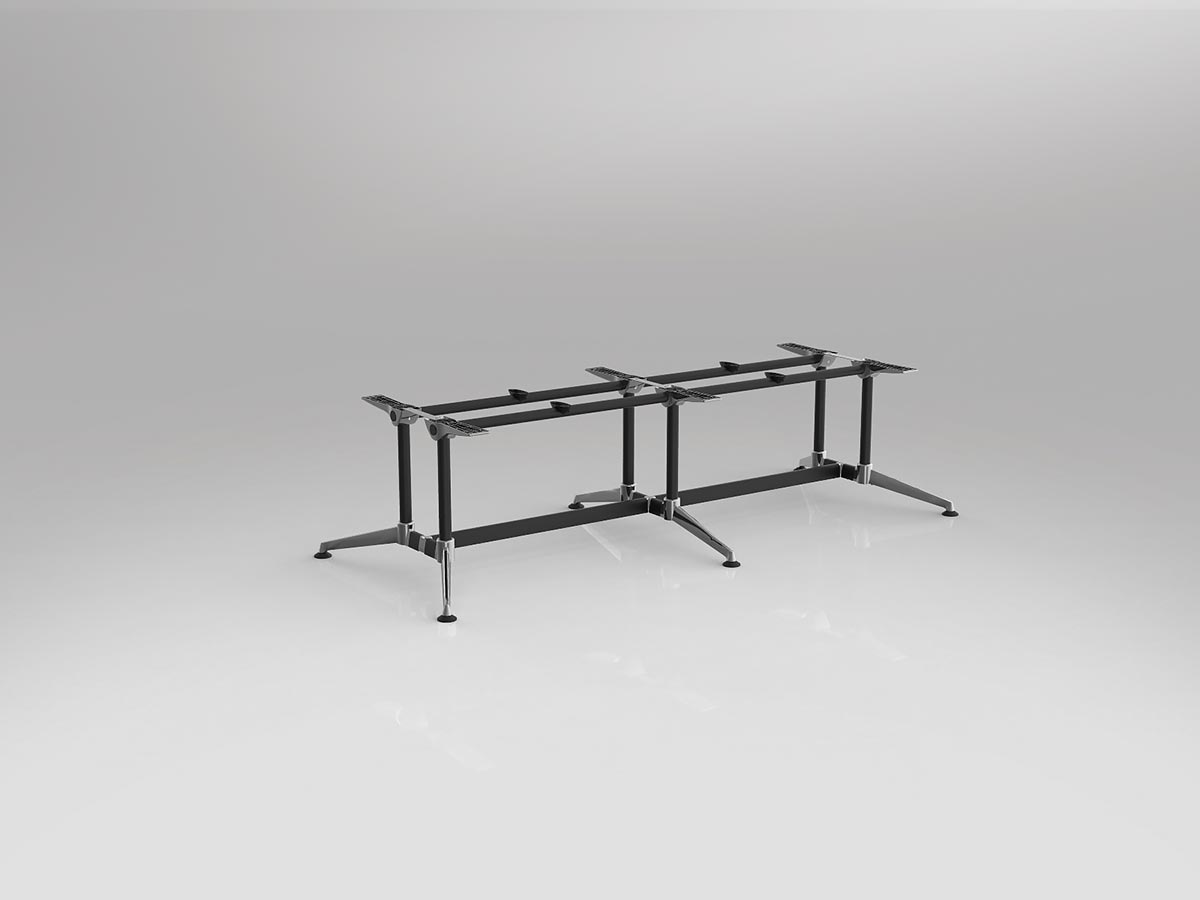 OL Modulus Meeting Table Frame Double Span Construction