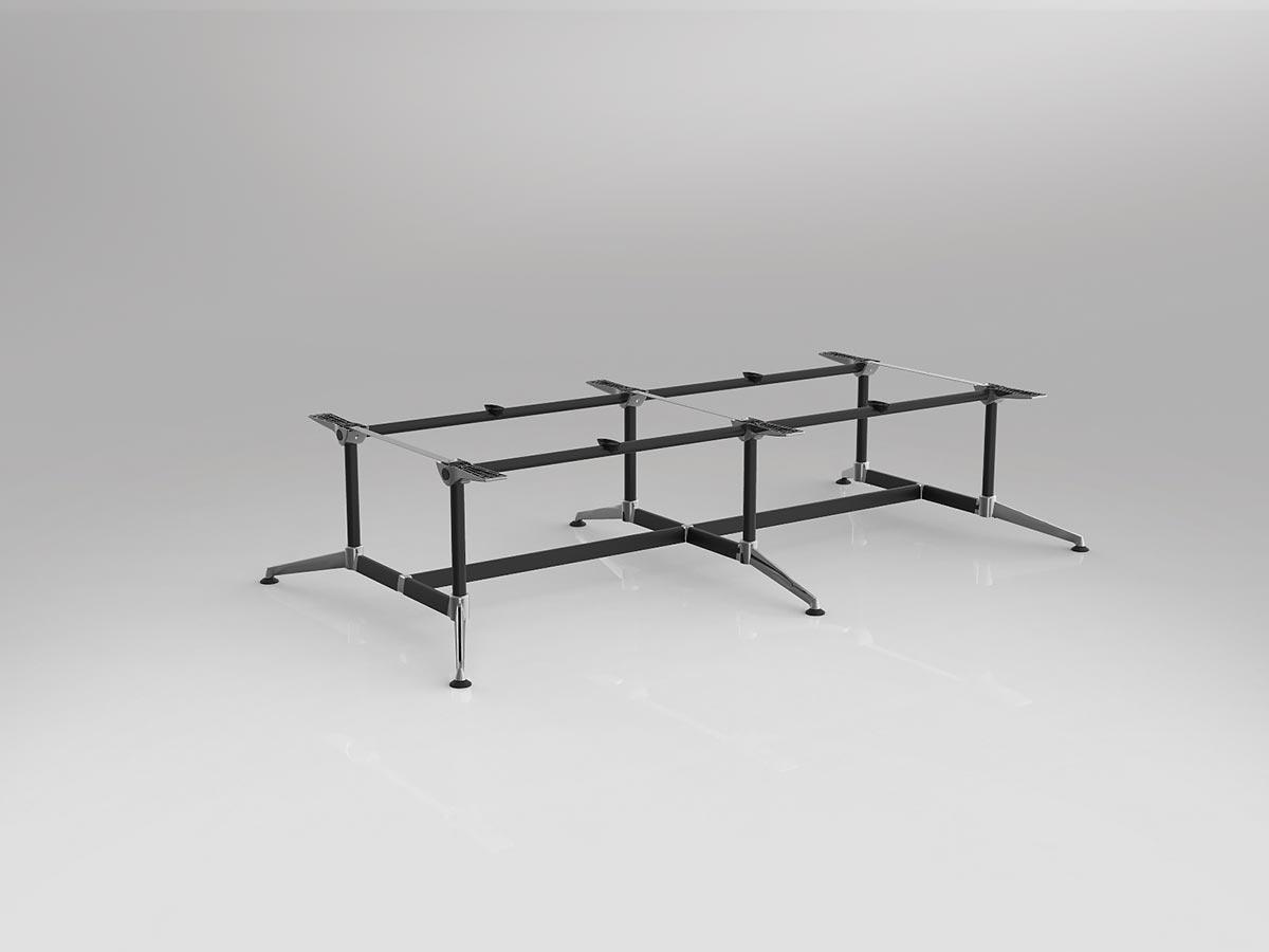 OL Modulus Meeting Table Frame Double Span Construction