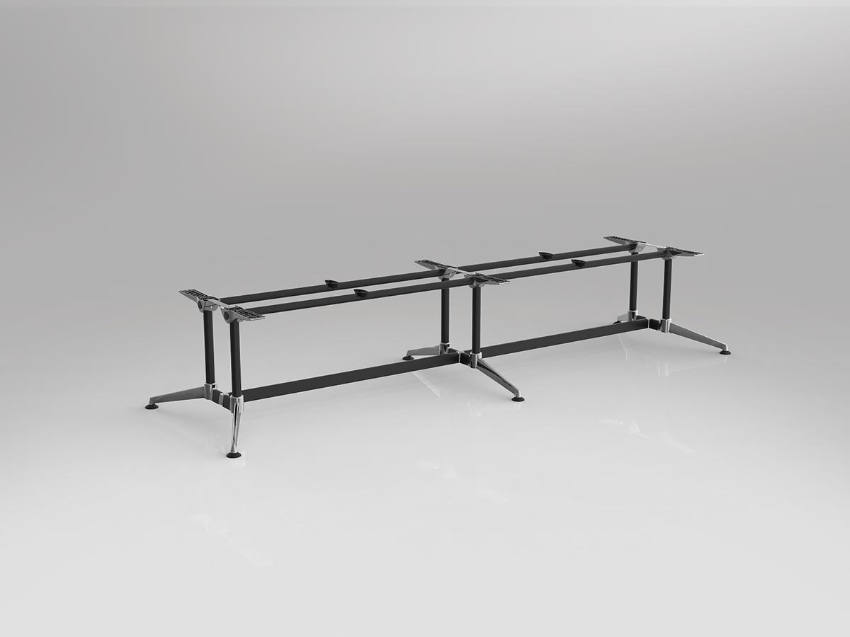 OL Modulus Meeting Table Frame Double Span Construction