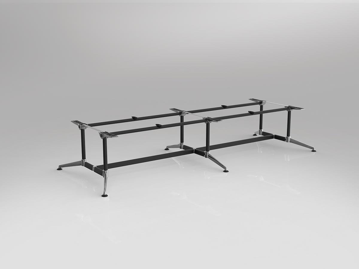 OL Modulus Meeting Table Frame Double Span Construction