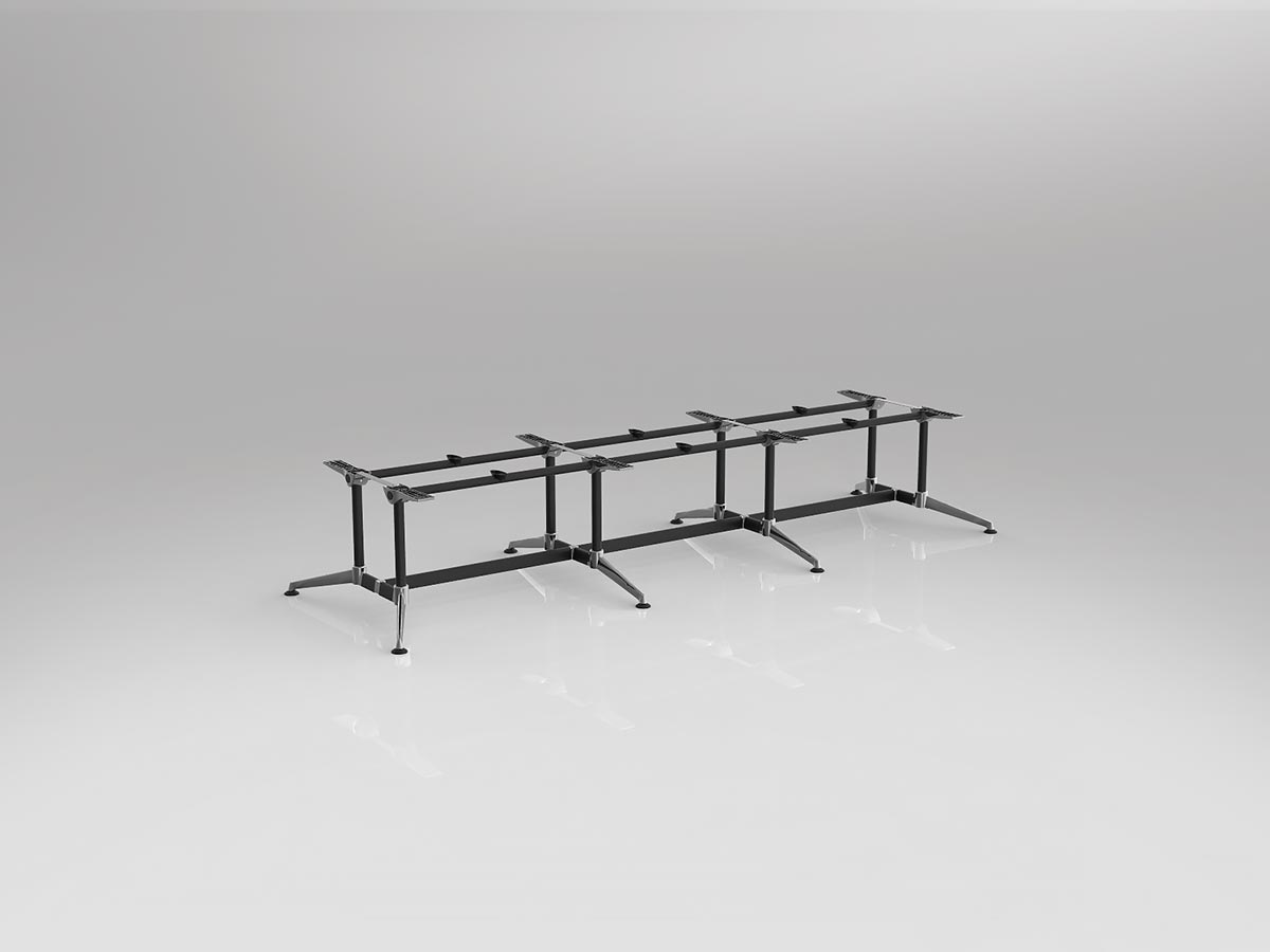 OL Modulus Meeting Table Twin Post Triple Span Frame