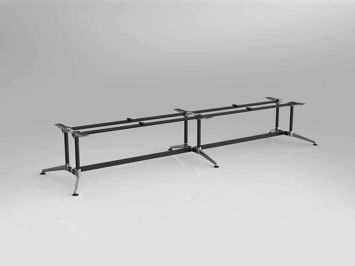 OL Modulus Meeting Table Frame Double Span Construction