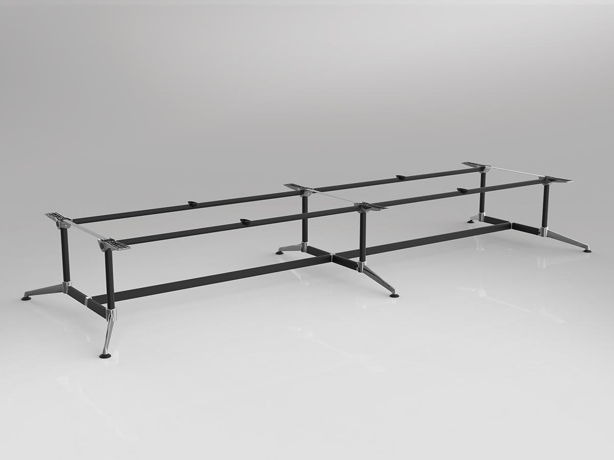 OL Modulus Meeting Table Frame Double Span Construction