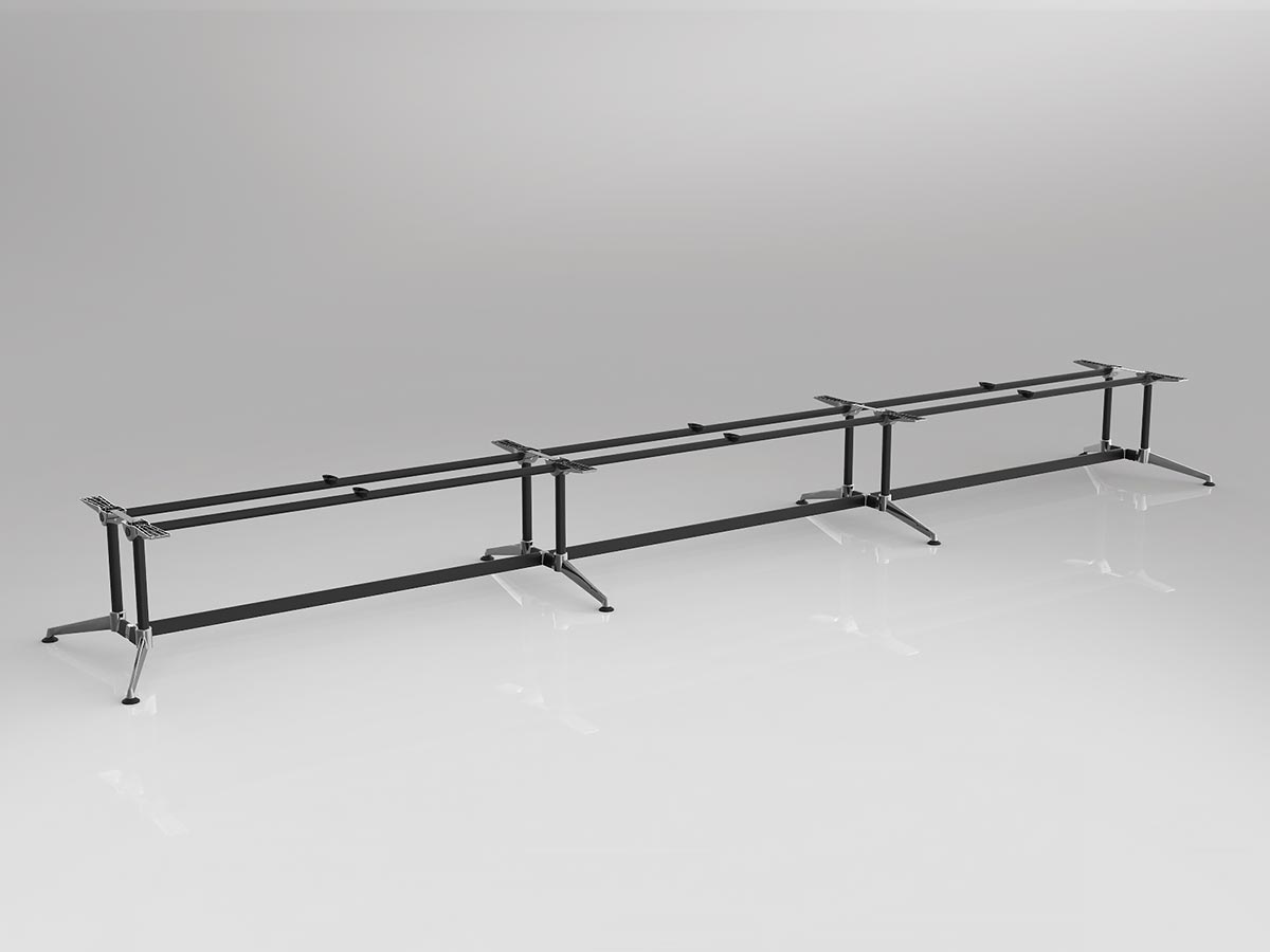 OL Modulus Meeting Table Twin Post Triple Span Frame