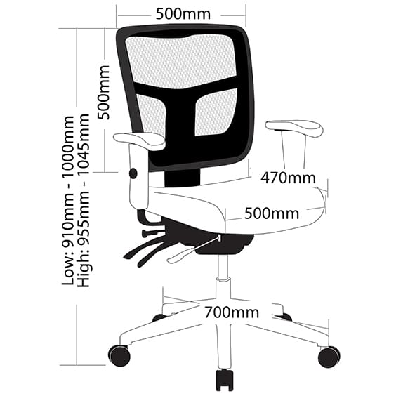 ST Multi Multishift Meshback Executive Chair