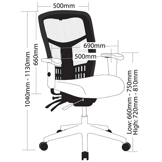 ST Multi High Back Multishift Meshback Executive Chair