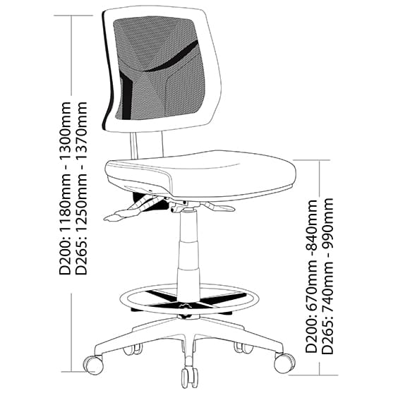 ST Vesta Ergonomic Drafting Chair