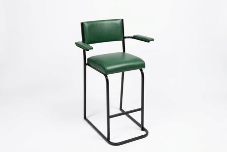MA Machinest Fabric or Vinyl Upholstered Stackable Bar Stool with Return