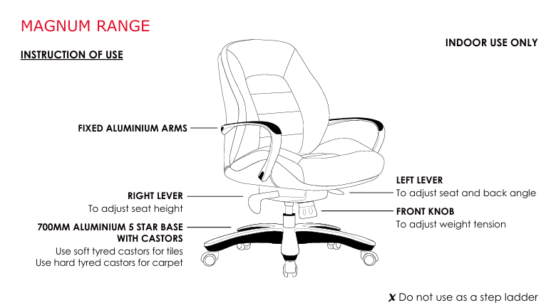 ST Magnum Low Back Leather Executive Chair