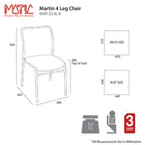 MA Martin Chrome Leg Stackable Meshback Chair