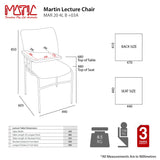 MA Martin Chrome 4 Leg Stackable Meshback Lecture Chair