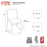 MA Martin Chrome Sled Base Stackable Meshback Visitor Chair