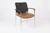 MA Martin Chrome 4 Leg Stackable Meshback Arm Chair