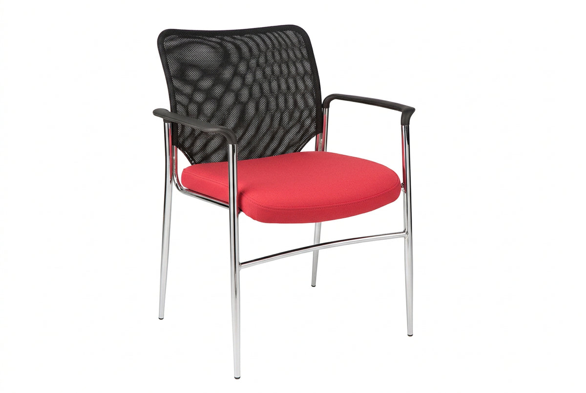 MA Martin Chrome 4 Leg Stackable Meshback Arm Chair