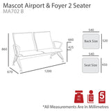 MA Mascot Airport PU Upholstered Beam Seating