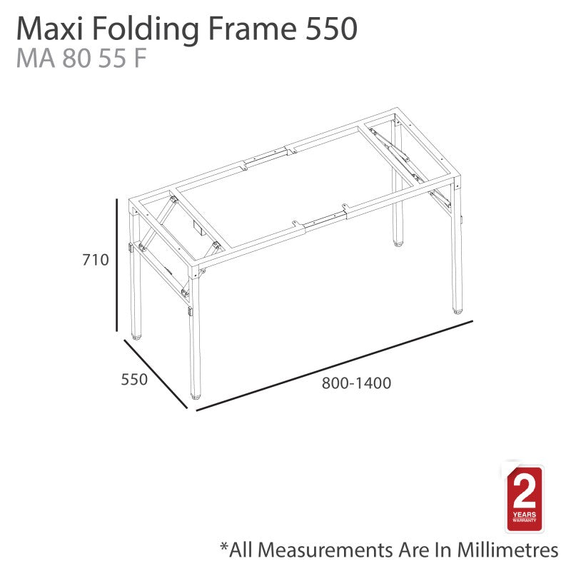 MA Maxi 4 Leg Rectangular Folding Table