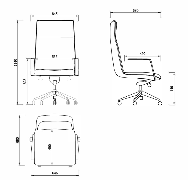 RL Mirage Genuine Leather High Back Executive Chair