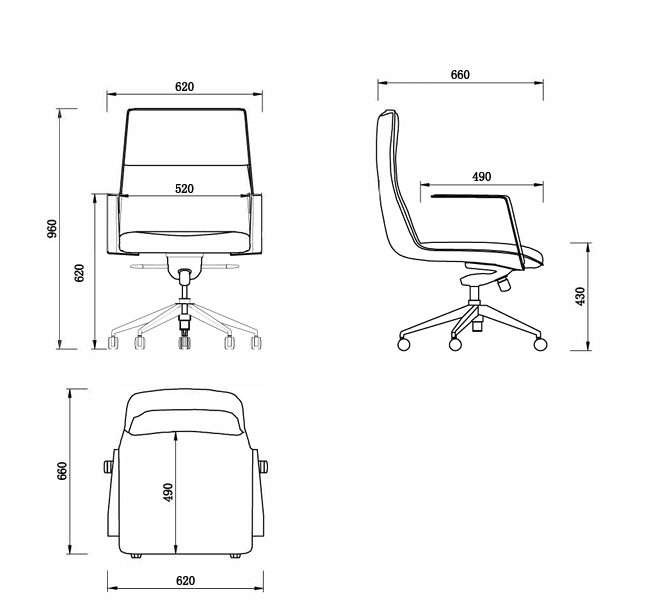 RL Mirage Genuine Leather Medium Back Executive Chair